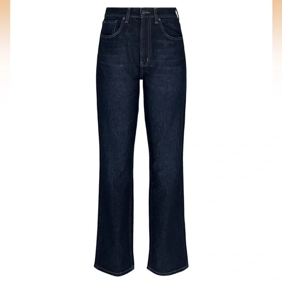 Current / Elliott The Cody Dark Wash Straight Leg High Waited Jeans, NEW - Picture 2 of 3